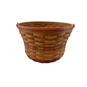 1989 Longaberger Holiday Hostess Large Fruit Basket Vintage 13"RD x 8.5"H